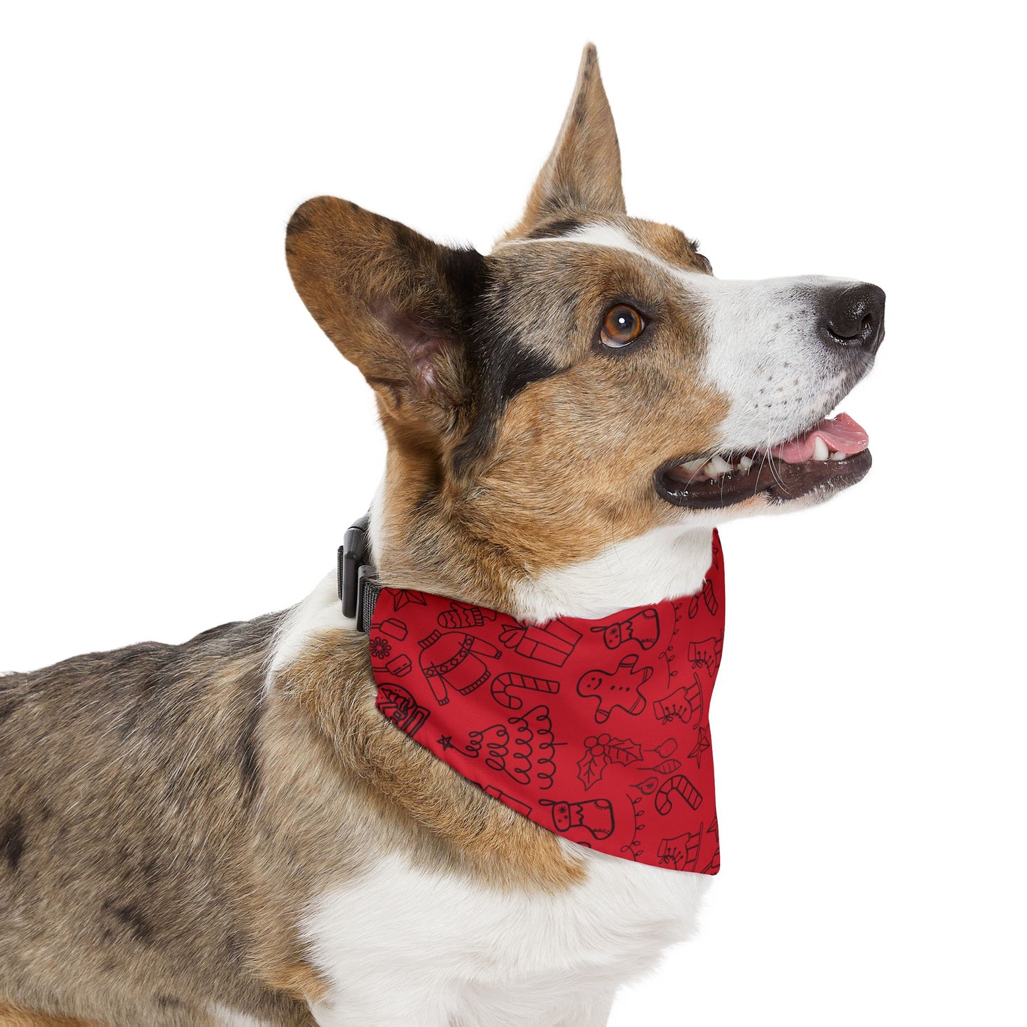 Christmas Cheer Pet Bandana - Cranberry Red