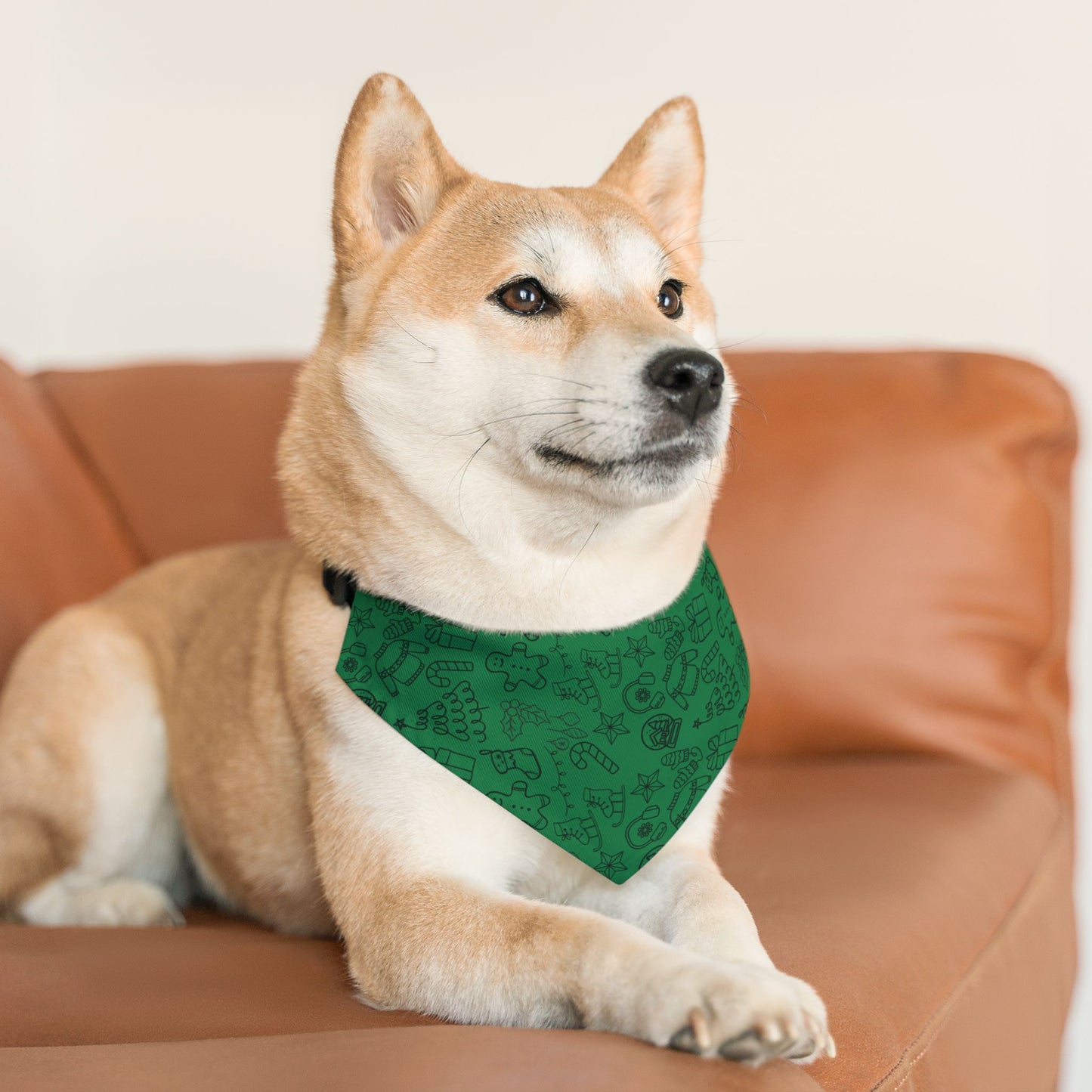 Christmas Cheer Pet Bandana - Evergreen
