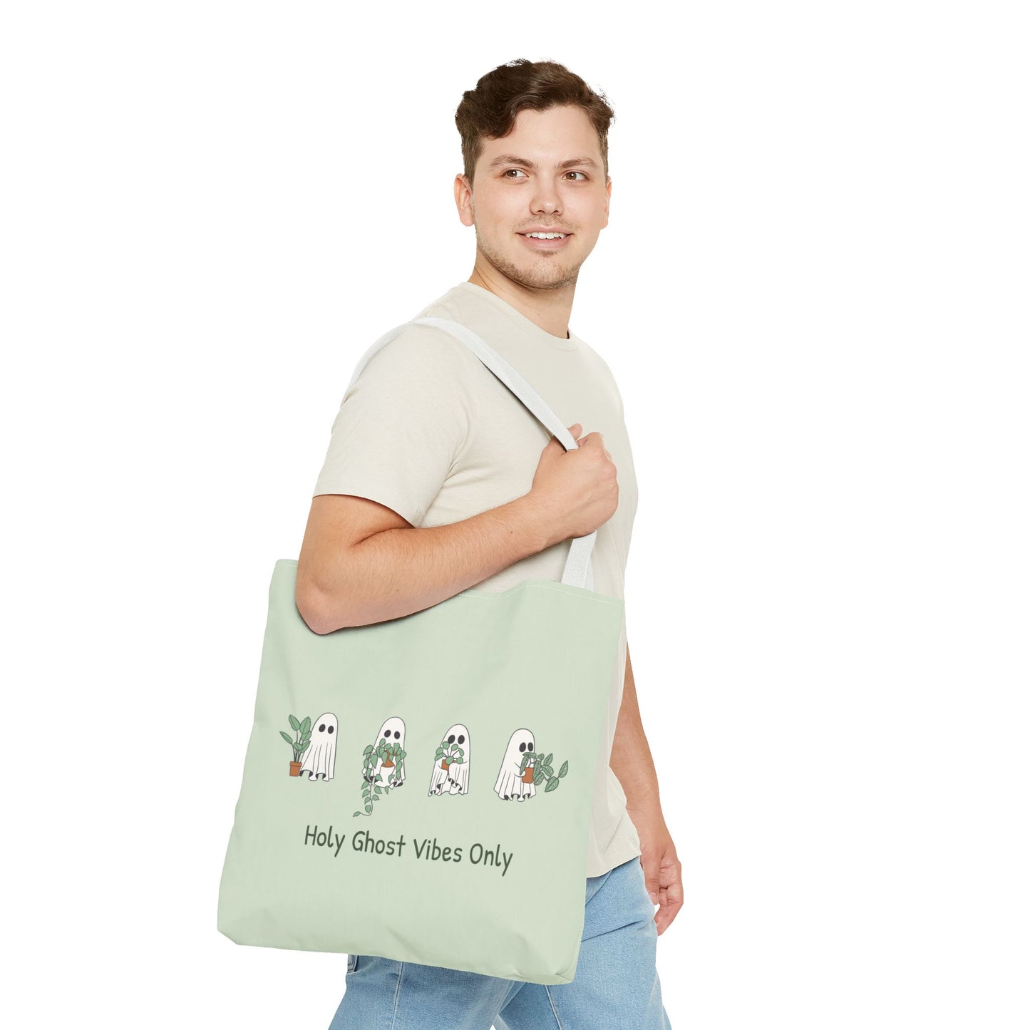 Holy Ghost Tote Bag - Sage Green