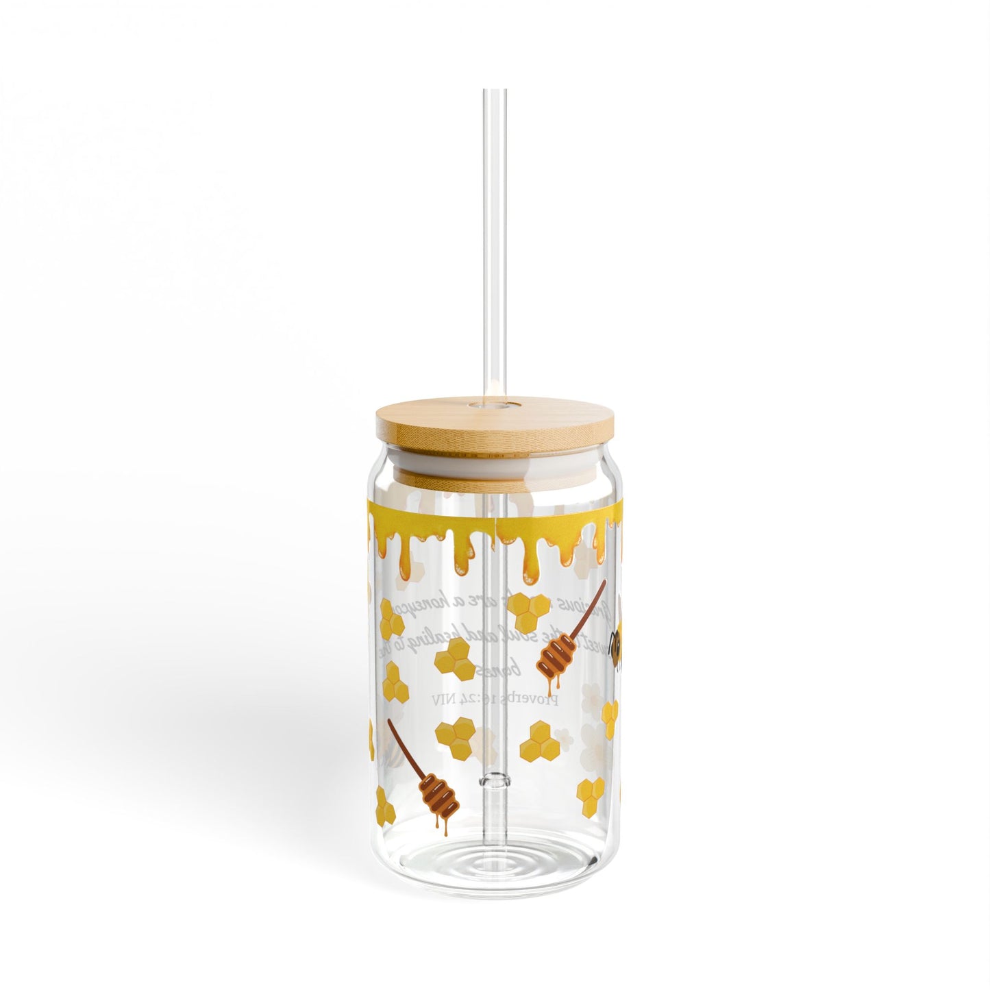 Honey Comb Sipper Glass