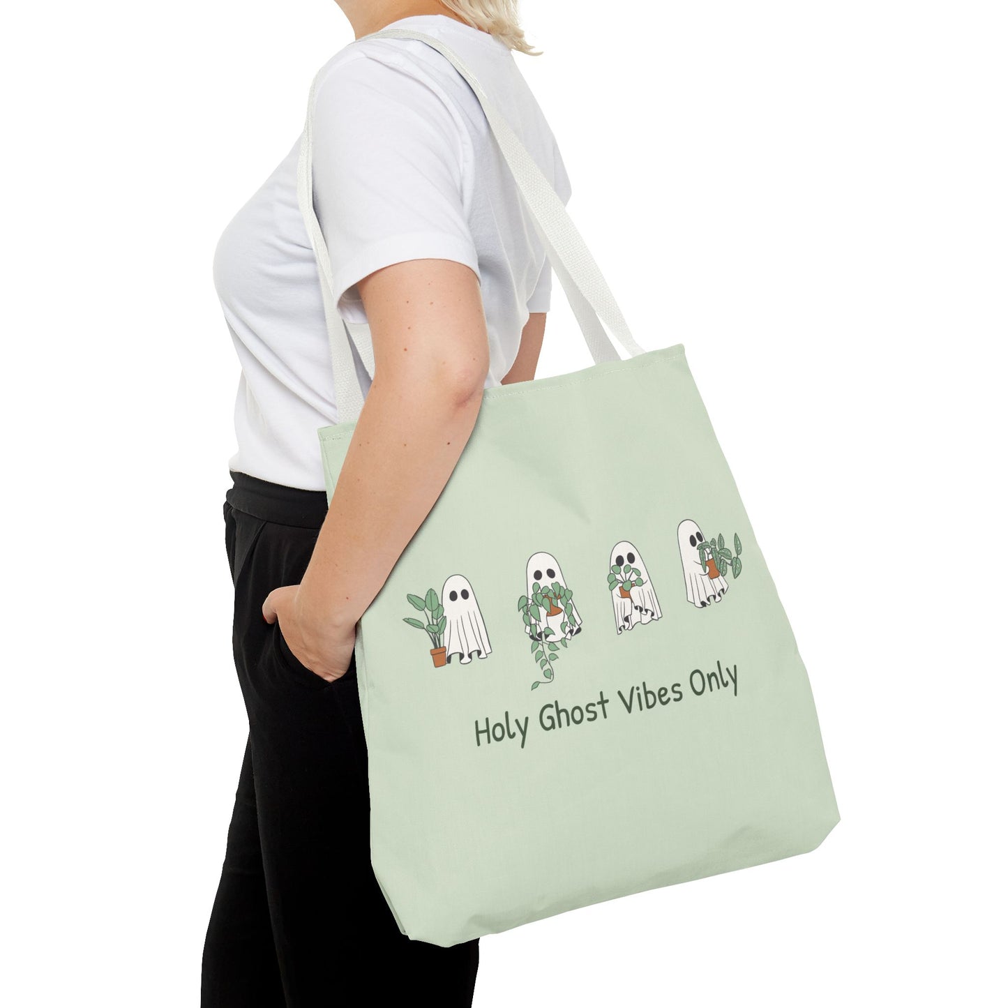 Holy Ghost Tote Bag - Sage Green