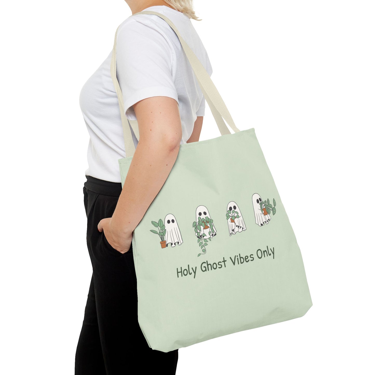 Holy Ghost Tote Bag - Sage Green