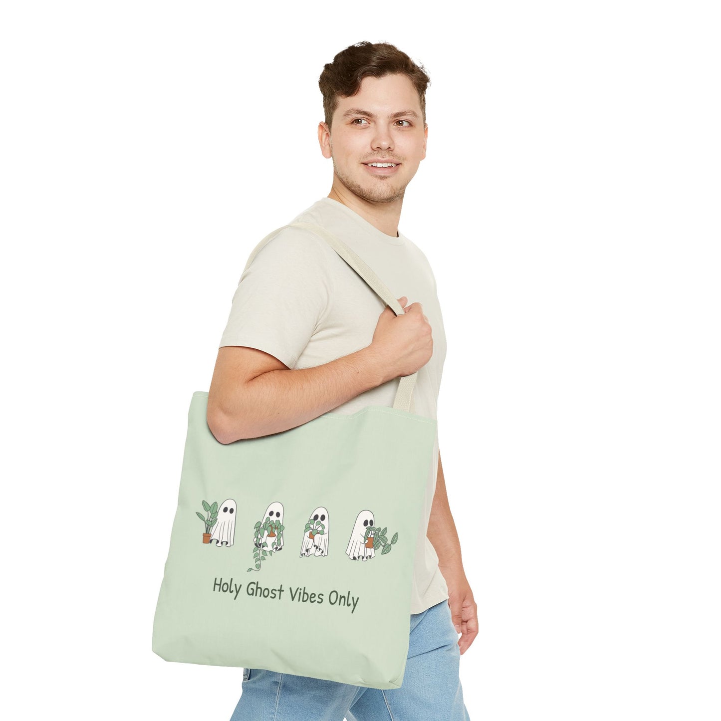 Holy Ghost Tote Bag - Sage Green