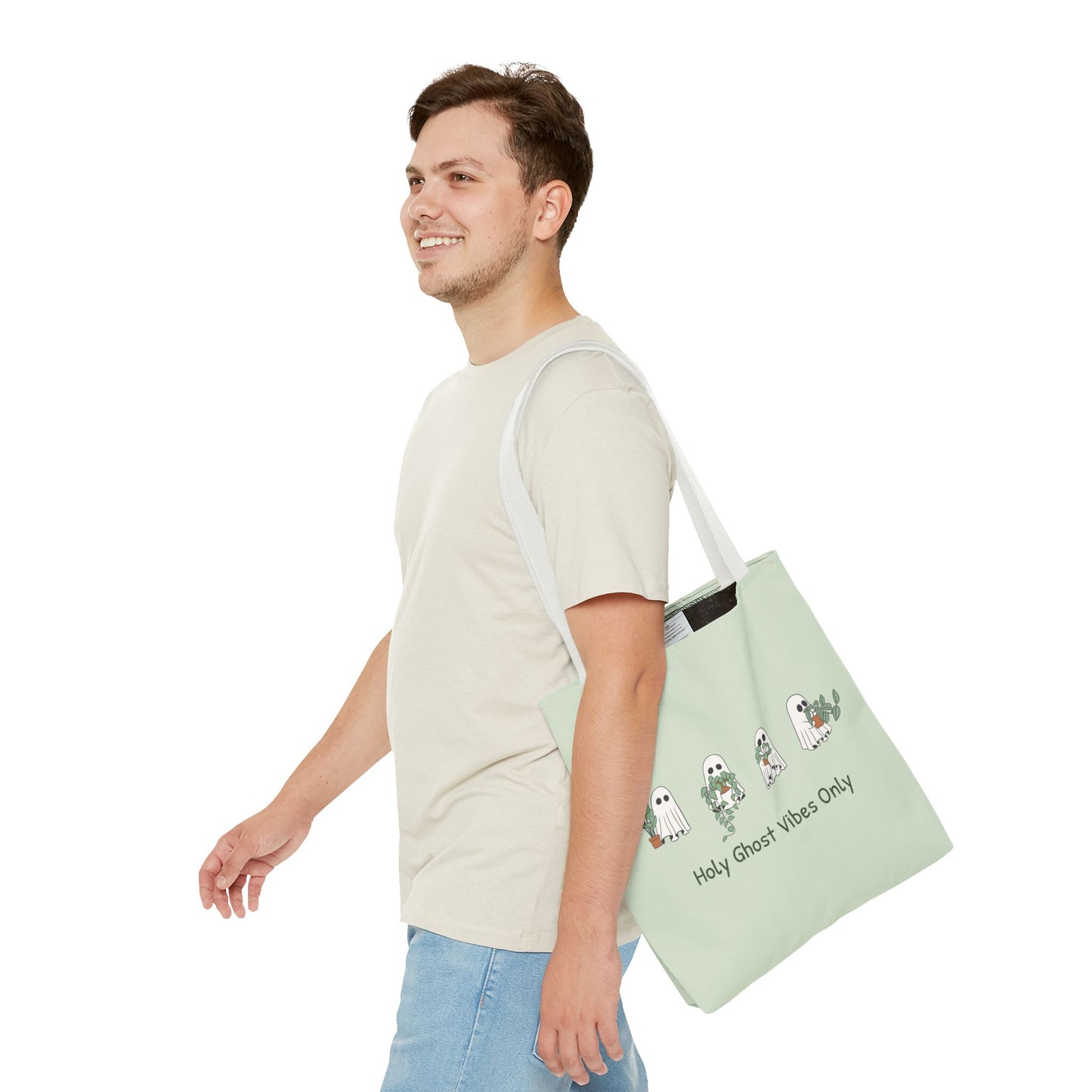 Holy Ghost Tote Bag - Sage Green