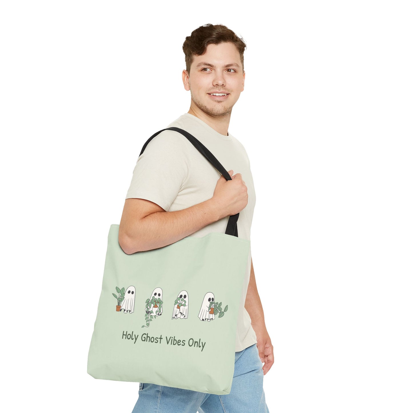 Holy Ghost Tote Bag - Sage Green