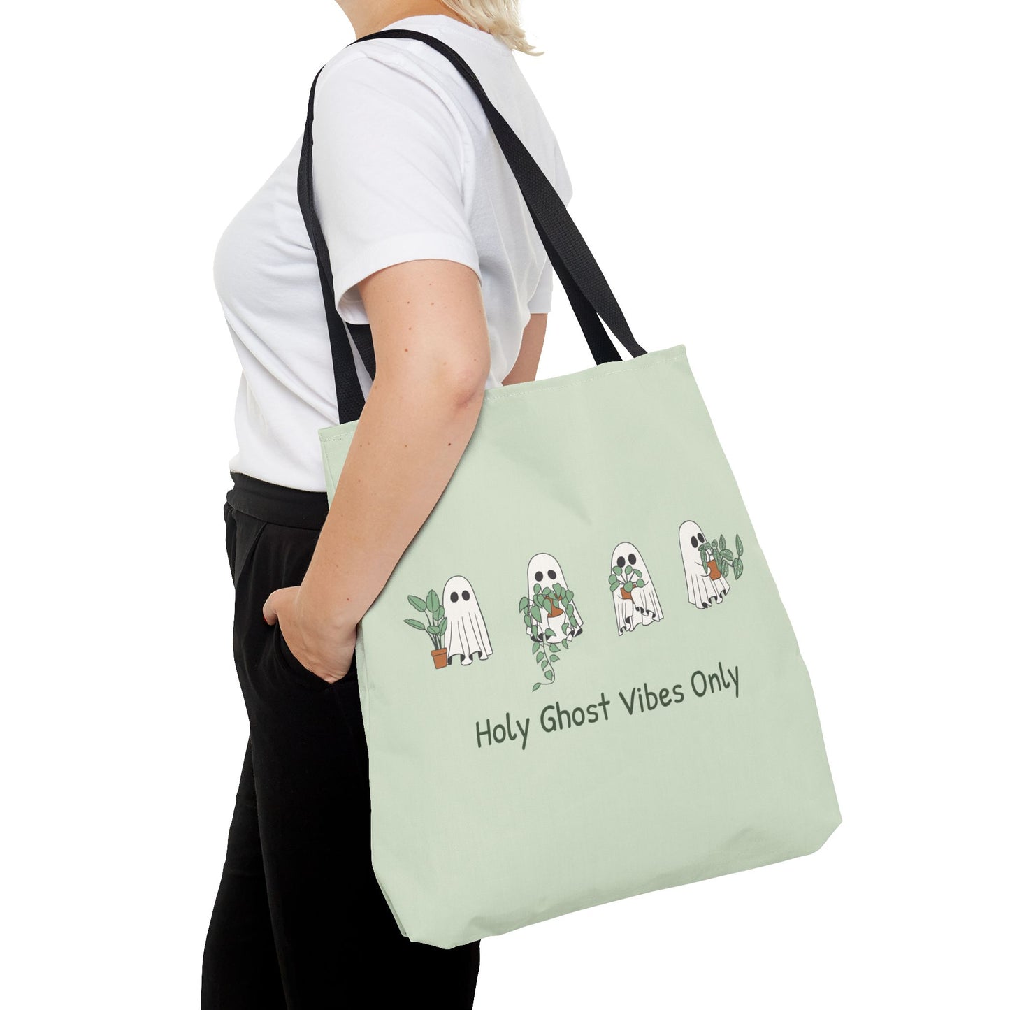 Holy Ghost Tote Bag - Sage Green