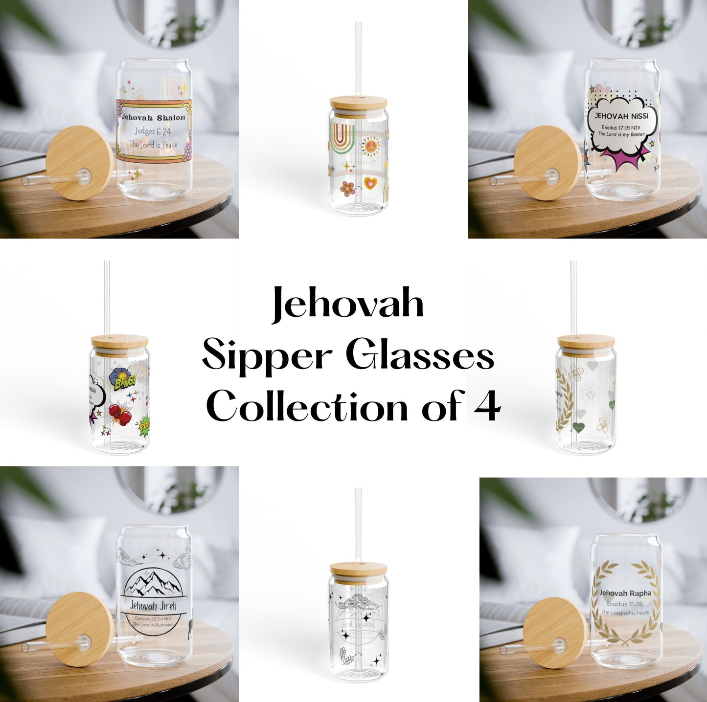 Jehovah Sippers Set of 4